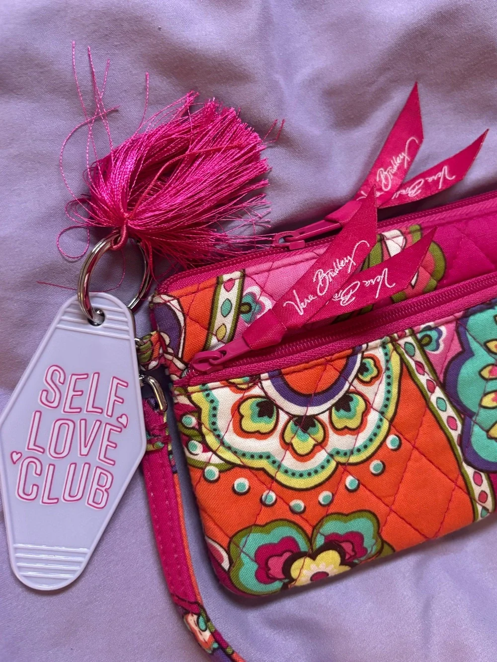 Vera Bradley Quilted Zip Wristlet